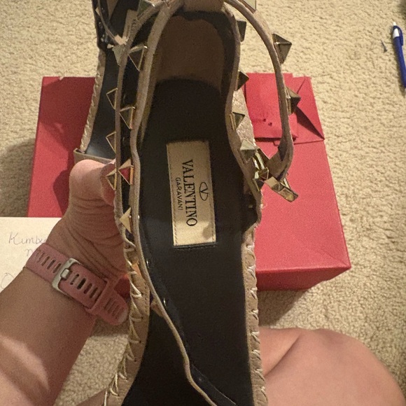 Valentino Beige Studded Espadrilles - Picture 7 of 7